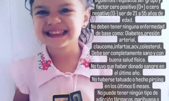 Helenita, nos necesita a todos, padece Agranolucitosis, una rara enfermedad de la médula ósea