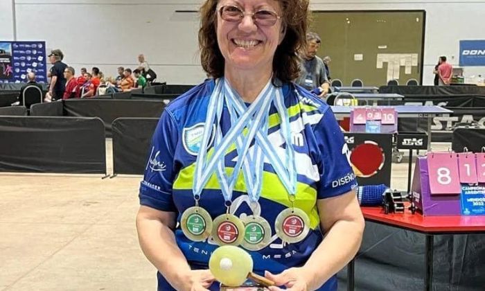 F. Varela: Varelense con cuádruple podio en el Torneo Argentino de Tenis de Mesa Senior en San Luis