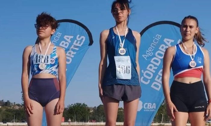 Lourdes Gallina, la varelense subcampeona nacional de atletismo