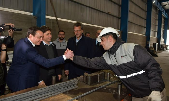 Andrés Watson, Sergio Massa y Axel Kicillof recorrieron empresas varelenses