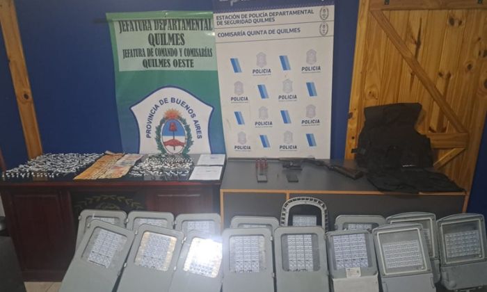 Quilmes – Cayó la banda de “Los Cañete”: canjeaban drogas por luminarias robadas