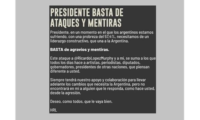 Larreta frenó a Milei: “Basta de ataques y mentiras”