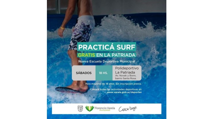 En enero continúan las clases de surf en La Patriada