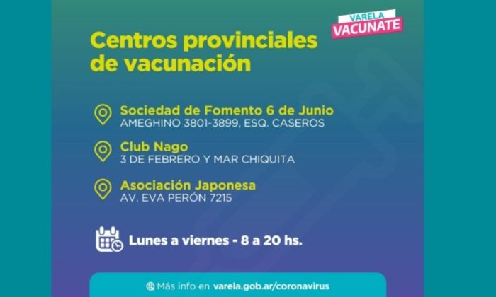 F. Varela: Reordenamiento en las postas de vacunación anti Covid-19