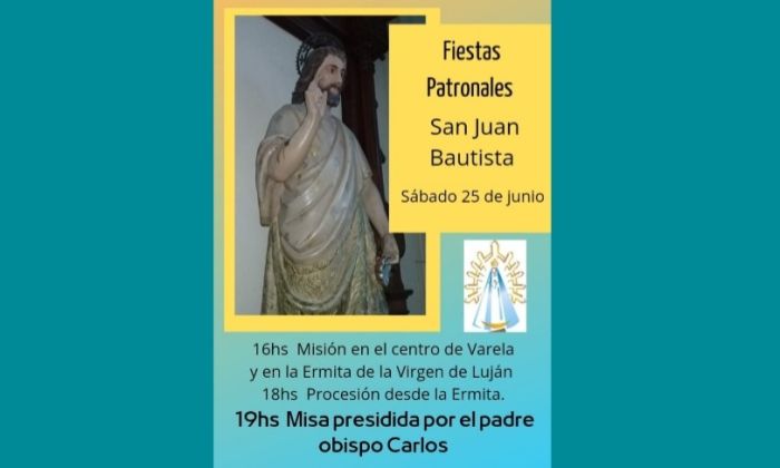 F. Varela: Actividades religiosas para conmemorar a San Juan Bautista