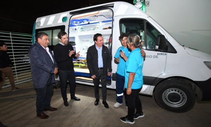 F. Varela - Watson y Kreplak inauguraron una base del SAME en KM 26700
