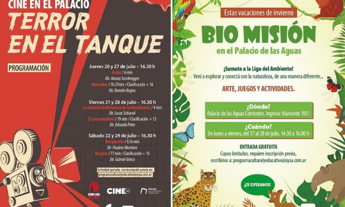 AySA - Actividades en vacaciones: cine de terror, un safari infantil y realidad virtual
