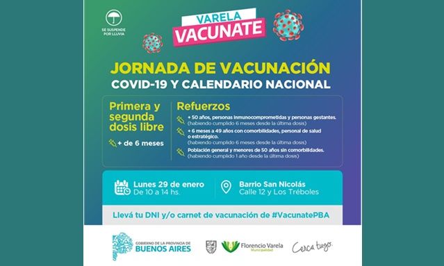 Florencio Varela - Nuevas jornadas itinerantes de vacunación