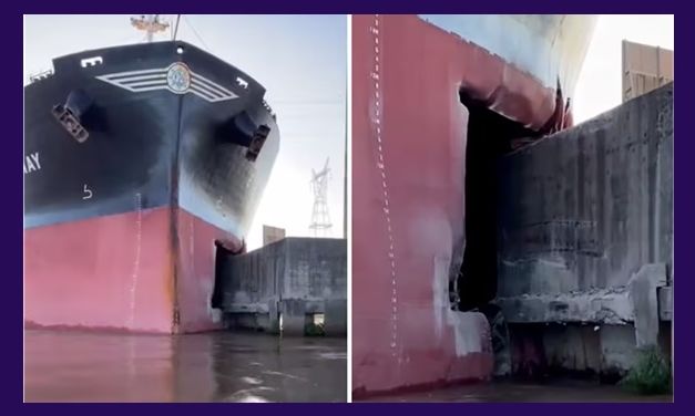 Un barco chocó contra el puente Zárate-Brazo Largo. Evalúan los daños a la estructura