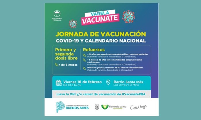 Florencio Varela – Jornada de vacunación en Barrio Santa Inés