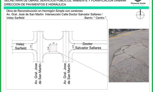Florencio Varela - Repavimentación en Av. San Martín – Desvíos en el tránsito