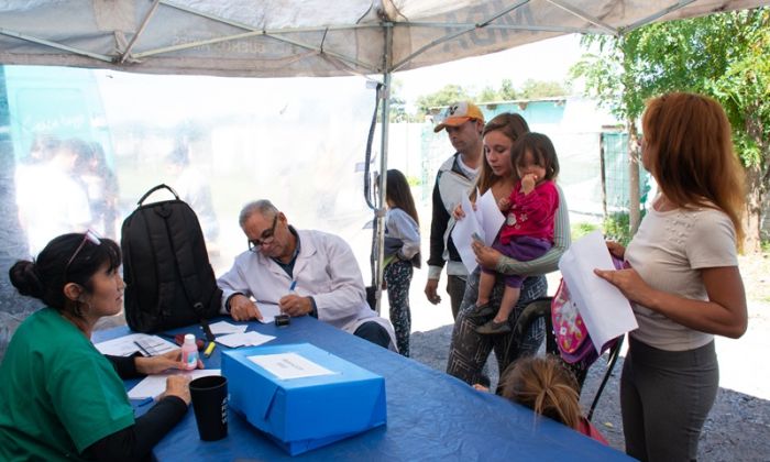 Florencio Varela - Operativo sanitario en La Antena