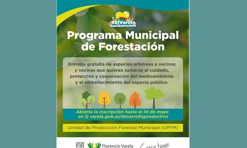 Florencio Varela - Programa municipal de forestación