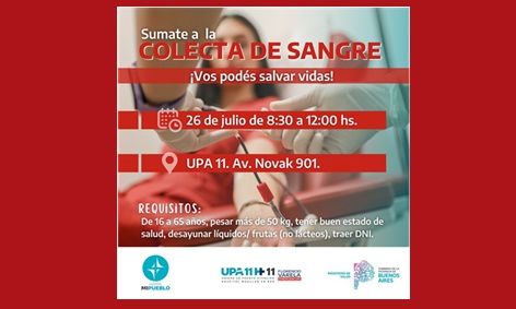 Florencio Varela – Colecta de sangre en la UPA 11