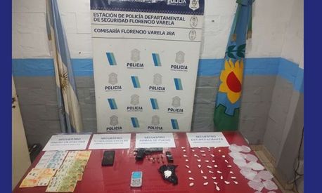 F. Varela – Allanamiento: un detenido por tenencia de arma ilegal y drogas