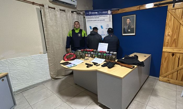 Quilmes – Allanamiento: dos detenidos por tenencia de armas y drogas