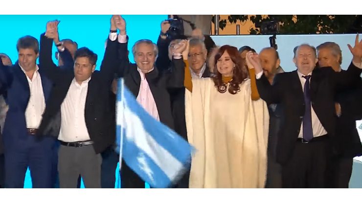 Alberto y Cristina juntos en el Día de la Lealtad en La Pampa