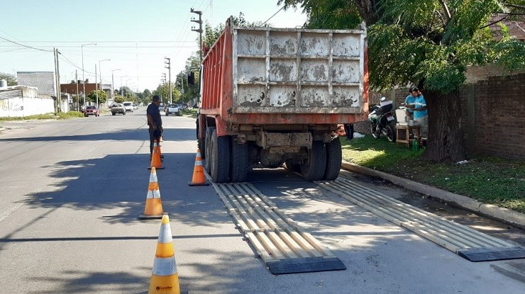Control de peso en vehículos en F. Varela