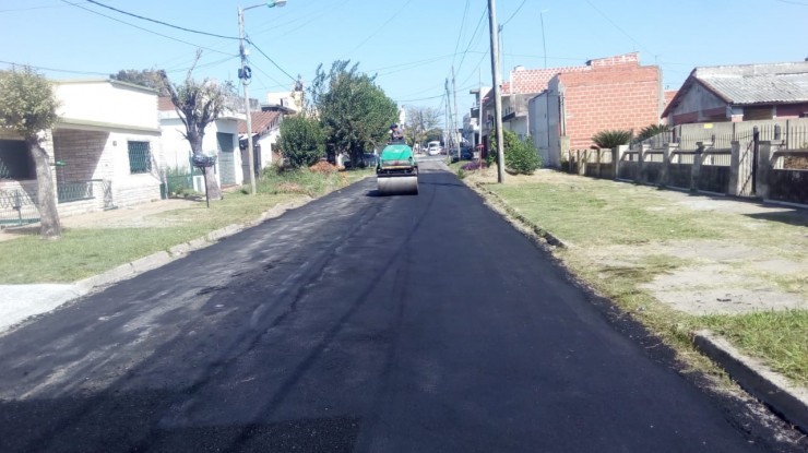 Tareas viales en diferentes puntos del distrito