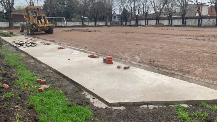 Avanza la construcción de la cancha de hockey