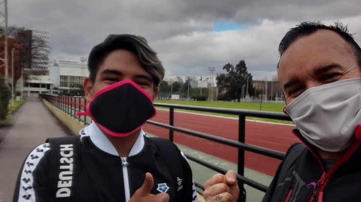 El nadador varelense volvió a entrenar en el CeNARD