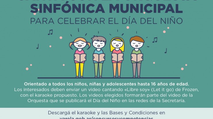Sumá tu voz a la Orquesta Sinfónica Municipal para celebrar el Día del Niño