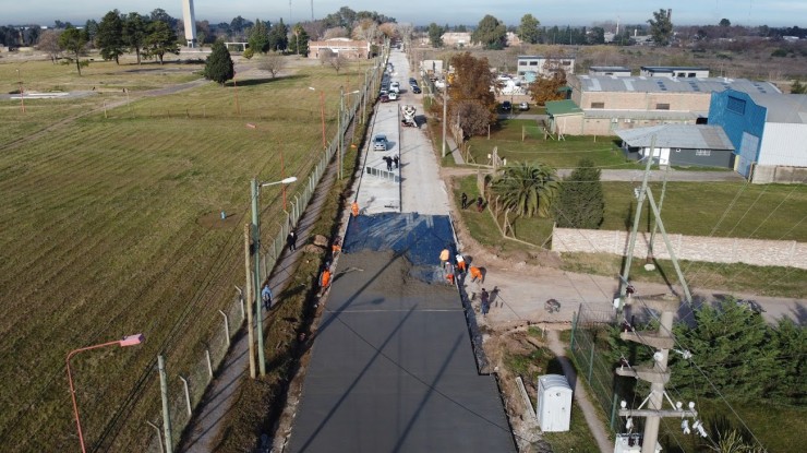 Obras en el barrio Carolina II de Florencio Varela