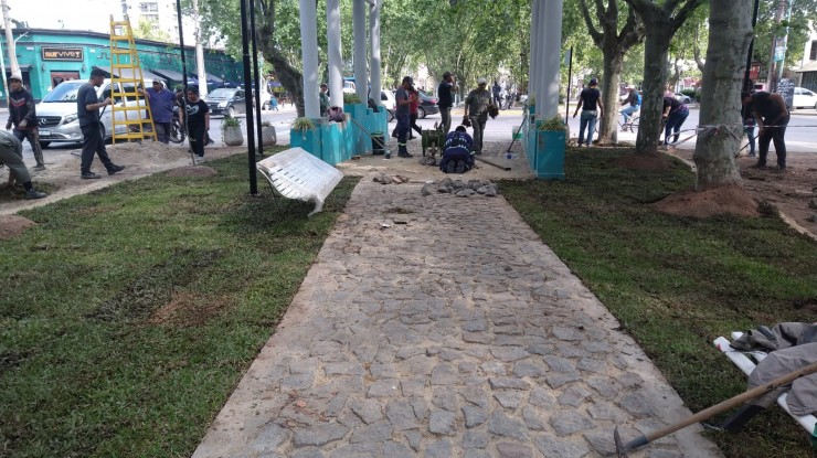Trabajos en espacios públicos