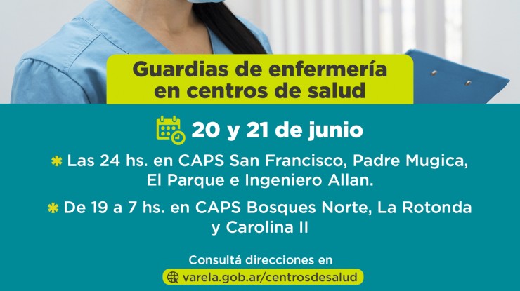 Guardias en los centros de salud